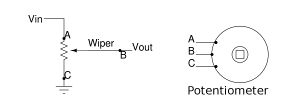 A potentiometer circuit.