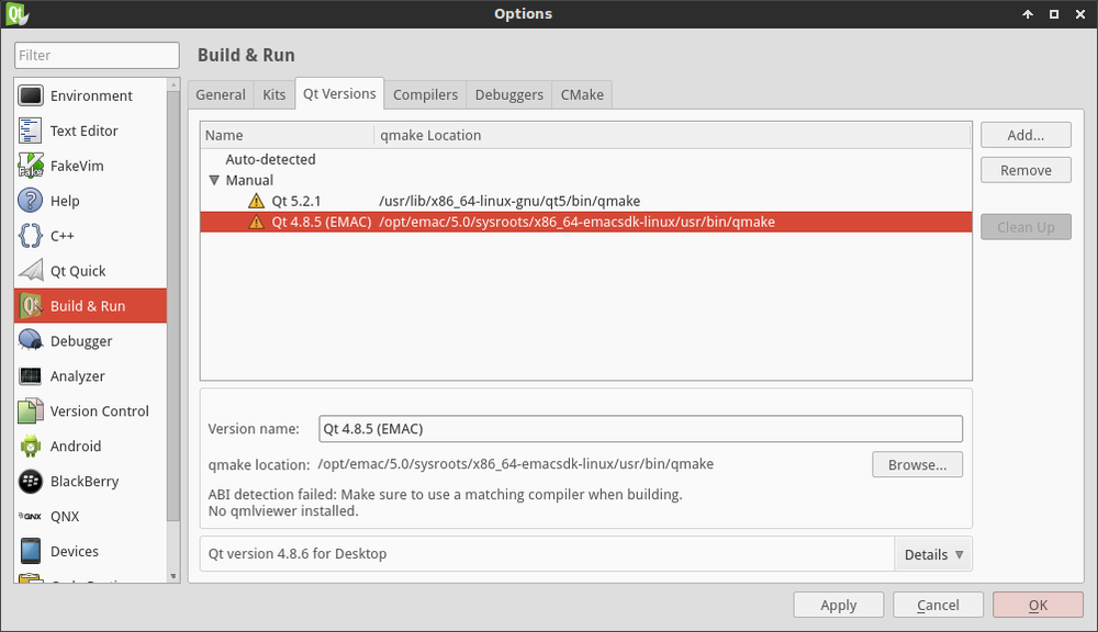 Configuring Qt Creator Configuring Qt Creator